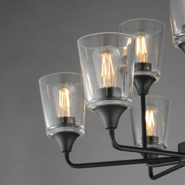 Maxim Lighting Hudson 9-Light Two-Tier Chandelier Black