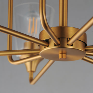 Maxim Lighting Hudson 9-Light Two-Tier Chandelier Natural Aged Brass