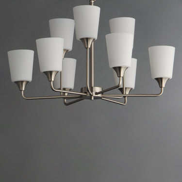 Maxim Lighting Hudson 9-Light Chandelier Satin Nickel