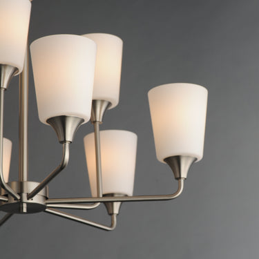 Maxim Lighting Hudson 9-Light Chandelier Satin Nickel