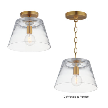 Maxim Lighting Hudson Semi-Flush Mount/Pendant Natural Aged Brass