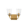 Maxim Lighting Hudson 2-Light Bath Vanity Natural Aged Brass