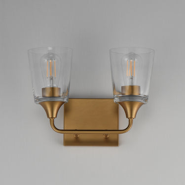 Maxim Lighting Hudson 2-Light Bath Vanity Natural Aged Brass