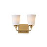 Maxim Lighting Hudson 2-Light Bath Vanity Natural Aged Brass