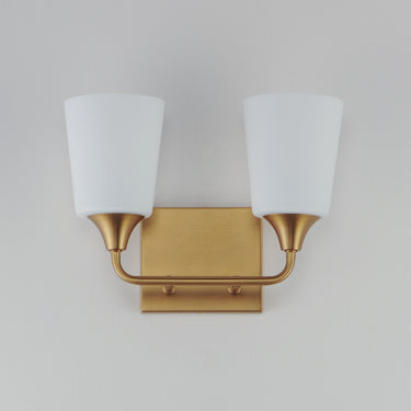 Maxim Lighting Hudson 2-Light Bath Vanity Natural Aged Brass