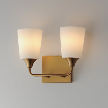 Maxim Lighting Hudson 2-Light Bath Vanity Natural Aged Brass