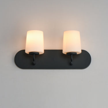 Maxim Lighting Durham 2-Light Strip Bath Vanity Black