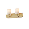 Maxim Lighting Durham 2-Light Strip Bath Vanity Natural Aged Brass