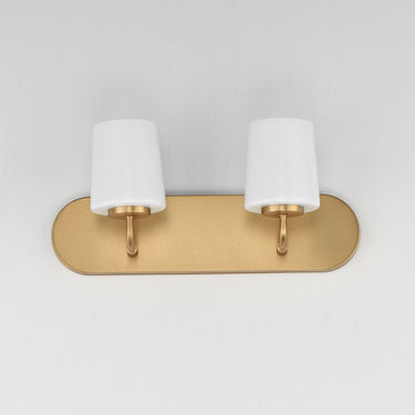 Maxim Lighting Durham 2-Light Strip Bath Vanity Natural Aged Brass