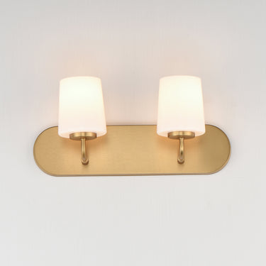 Maxim Lighting Durham 2-Light Strip Bath Vanity Natural Aged Brass