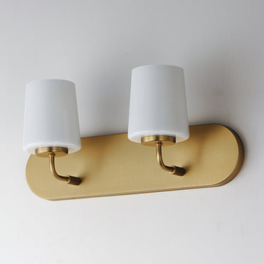 Maxim Lighting Durham 2-Light Strip Bath Vanity Natural Aged Brass