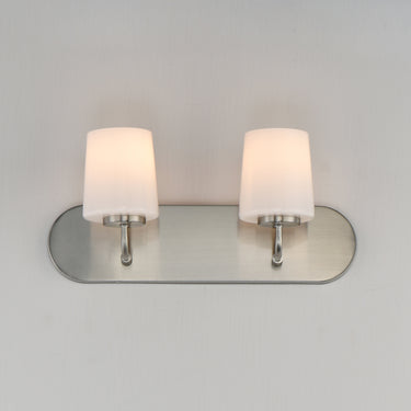 Maxim Lighting Durham 2-Light Strip Bath Vanity Satin Nickel