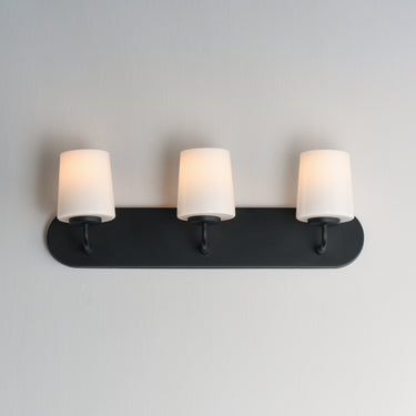 Maxim Lighting Durham 3-Light Strip Bath Vanity Black