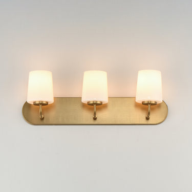Maxim Lighting Durham 3-Light Strip Bath Vanity Natural Aged Brass