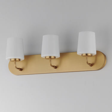 Maxim Lighting Durham 3-Light Strip Bath Vanity Natural Aged Brass