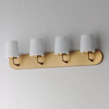 Maxim Lighting Durham 4-Light Strip Bath Vanity Natural Aged Brass