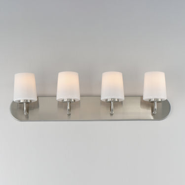 Maxim Lighting Durham 4-Light Strip Bath Vanity Satin Nickel