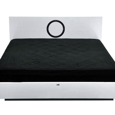 California King AX Ovidius White Crocodile Lacquer Bed