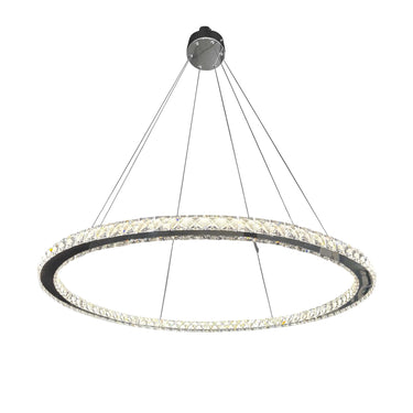 Finesse Decor 1 Thin Ring Crystal Chandelier Chrome