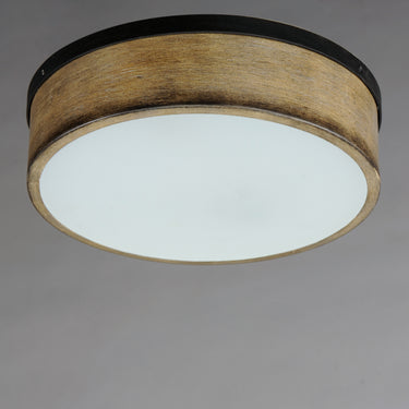 Maxim Lighting Franklin 2-Light Flush Mount Driftwood/Black