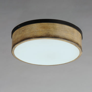 Maxim Lighting Franklin 2-Light Flush Mount Driftwood/Black