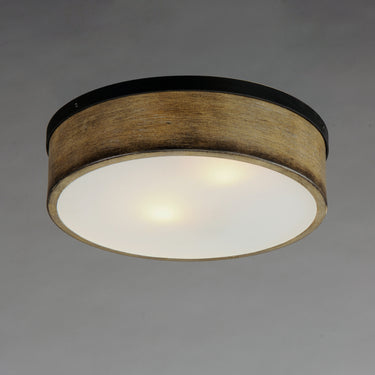 Maxim Lighting Franklin 2-Light Flush Mount Driftwood/Black