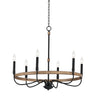 Maxim Lighting Franklin 6-Light Chandelier Driftwood/Black