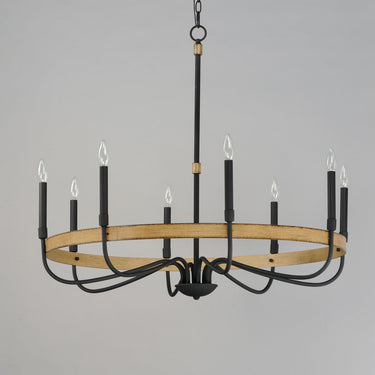 Maxim Lighting Franklin 8-Light Chandelier Driftwood/Black