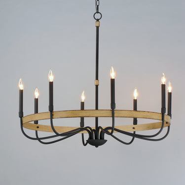 Maxim Lighting Franklin 8-Light Chandelier Driftwood/Black