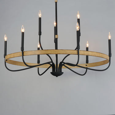 Maxim Lighting Franklin 9-Light Chandelier Driftwood/Black
