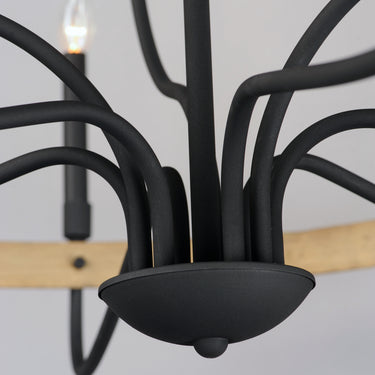 Maxim Lighting Franklin 9-Light Chandelier Driftwood/Black