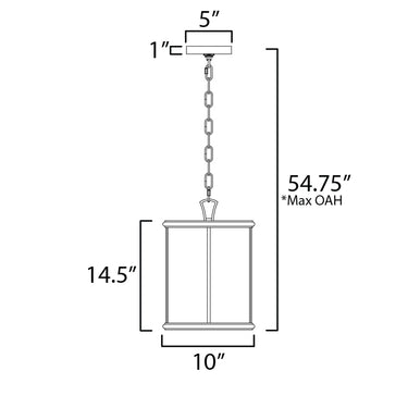 Maxim Lighting Cane Pendant Black