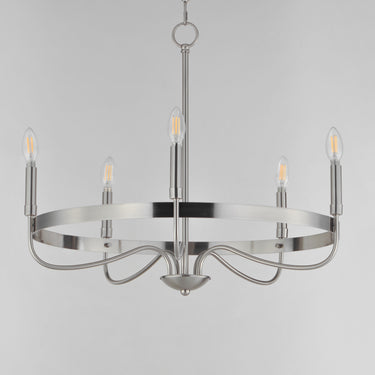 Maxim Lighting Frankie 5-Light Chandelier Satin Nickel