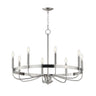 Maxim Lighting Frankie 8-Light Chandelier Satin Nickel