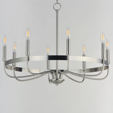 Maxim Lighting Frankie 8-Light Chandelier Satin Nickel
