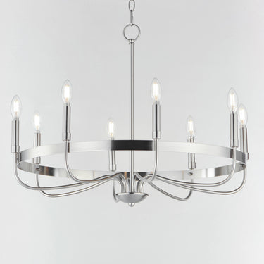 Maxim Lighting Frankie 8-Light Chandelier Satin Nickel