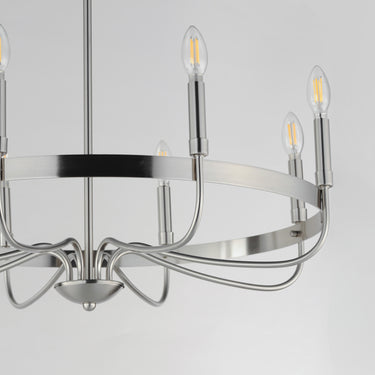 Maxim Lighting Frankie 8-Light Chandelier Satin Nickel