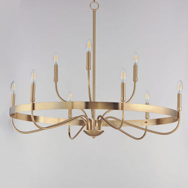 Maxim Lighting Frankie 9-Light Chandelier Heritage