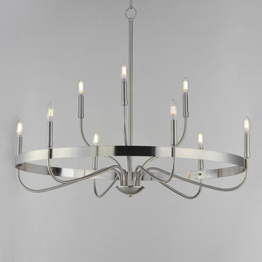 Maxim Lighting Frankie 9-Light Chandelier Satin Nickel