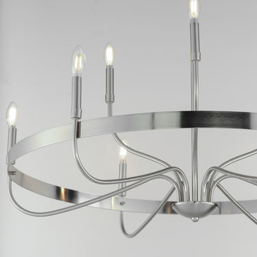 Maxim Lighting Frankie 9-Light Chandelier Satin Nickel