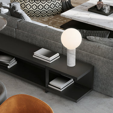 Pilar Marble Table Lamp with Frosted Glass Globe by Pablo Designs - image 7