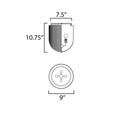 Maxim Lighting Dune 9" Flush Mount Black