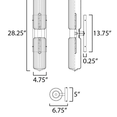 Maxim Lighting Kasbah 2-Light Wall Sconce Satin Nickel