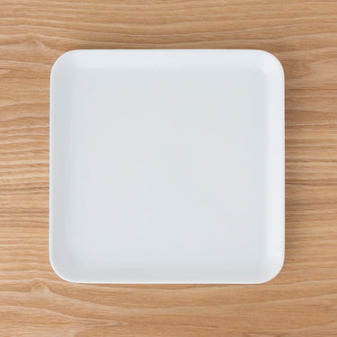 Square porcelain plate on its own · Sitaku Cutting Board Plate, Kihara (view 4)