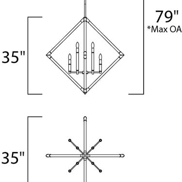 Maxim Lighting Lucent 8-Light Pendant Polished Nickel