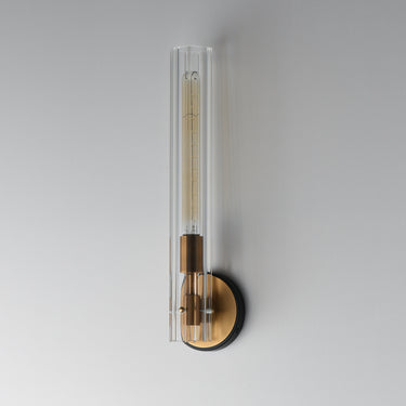 Maxim Lighting Flambeau Wall Sconce Black/Antique Brass