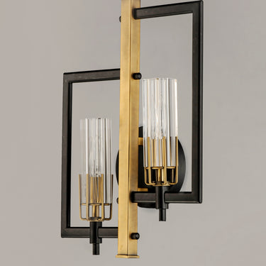 Maxim Lighting Flambeau 2-Light Wall Sconce Black/Antique Brass