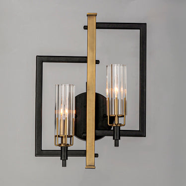 Maxim Lighting Flambeau 2-Light Wall Sconce Black/Antique Brass