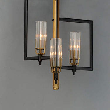 Maxim Lighting Flambeau 3-Light Chandelier Black/Antique Brass