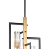 Maxim Lighting Flambeau 4-Light Chandelier Black/Antique Brass